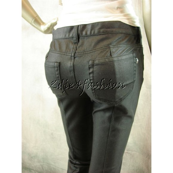 $695 NWT Donna Karan Soft Washed Black Boot Cut Denim Jeans 6 - Picture 4 of 6